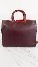 Load image into Gallery viewer, Coach 1941 Rogue 31 in Oxblood Pebble Leather Red Suede Lining Satchel Handbag - Coach 38124