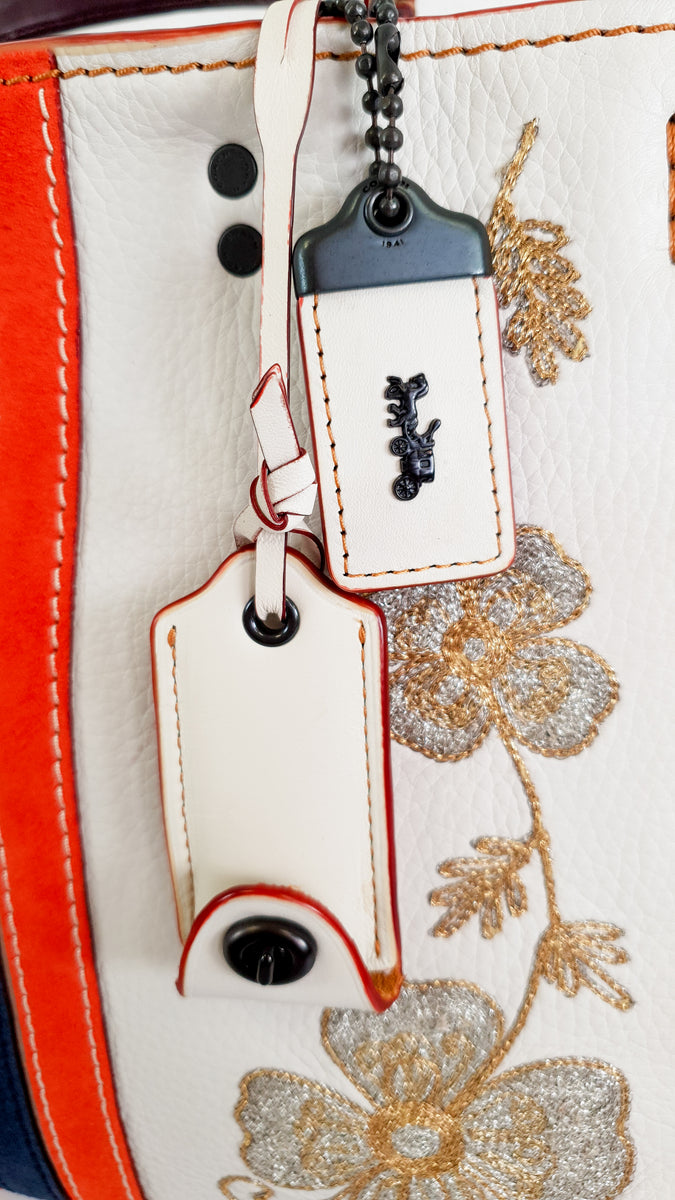 Coach 1941 Rogue 31 in Chalk with Western Embroidery Flowers & Varsity –  Essex Fashion House