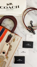 Load image into Gallery viewer, Coach 1941 Rogue 31 in Chalk with Western Embroidery Flowers & Varsity Stripe - Satchel Handbag Coach 57230