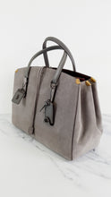 Load image into Gallery viewer, Coach 1941 Cooper Carryall Bag in Heather Grey Suede & Leather Lining - Crossbody Handbag Tote - Coach 22822