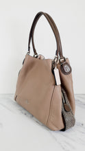 Load image into Gallery viewer, Coach Edie 31 in Stone Taupe with Genuine Snakeskin Colorblock Pebble Leather - Shoulder Bag Coach 57670