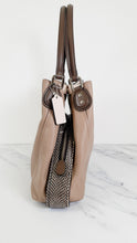 Load image into Gallery viewer, Coach Edie 31 in Stone Taupe with Genuine Snakeskin Colorblock Pebble Leather - Shoulder Bag Coach 57670