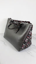 Load image into Gallery viewer, Coach 1941 Rogue Tote Bag With Links in Graphite Metallic Grey Smooth Leather Handbag Shoulder Bag - Coach 26887