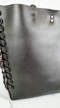 Load image into Gallery viewer, Coach 1941 Rogue Tote Bag With Links in Graphite Metallic Grey Smooth Leather Handbag Shoulder Bag - Coach 26887