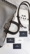 Load image into Gallery viewer, Coach 1941 Rogue Tote Bag With Links in Graphite Metallic Grey Smooth Leather Handbag Shoulder Bag - Coach 26887