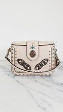Load image into Gallery viewer, Coach Page Shoulder Bag in Chalk Smooth Leather With Western Rivets and Snakeskin - Crossbody Bag Handbag - Coach 86731
