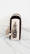 Load image into Gallery viewer, Coach Page Shoulder Bag in Chalk Smooth Leather With Western Rivets and Snakeskin - Crossbody Bag Handbag - Coach 86731