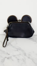 Load image into Gallery viewer, Disney x Coach Minnie Ears Clutch Wristlet in Black Glovetanned Leather - Coach 65794