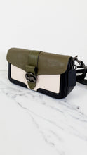 Load image into Gallery viewer, Coach Georgie Shoulder Bag in Colorblock Pebble Leather Kelp Green, Black & Chalk - Army green Coach 6019