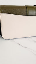 Load image into Gallery viewer, Coach Georgie Shoulder Bag in Colorblock Pebble Leather Kelp Green, Black & Chalk - Army green Coach 6019