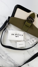 Load image into Gallery viewer, Coach Georgie Shoulder Bag in Colorblock Pebble Leather Kelp Green, Black & Chalk - Army green Coach 6019