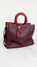 Load image into Gallery viewer, Coach 1941 Rogue 31 in Oxblood Pebble Leather With Red Suede Lining - Satchel Handbag - Coach 38124