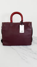 Load image into Gallery viewer, Coach 1941 Rogue 31 in Oxblood Pebble Leather With Red Suede Lining - Satchel Handbag - Coach 38124