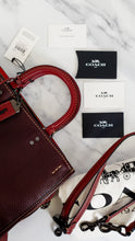 Load image into Gallery viewer, Coach 1941 Rogue 31 in Oxblood Pebble Leather With Red Suede Lining - Satchel Handbag - Coach 38124