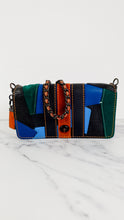 Load image into Gallery viewer, Coach 1941 Dinky Crossbody Bag With Varsity Patchwork Leather & Suede in Black, Green, Blue & Tan - Coach 54540