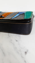 Load image into Gallery viewer, Coach 1941 Dinky Crossbody Bag With Varsity Patchwork Leather & Suede in Black, Green, Blue & Tan - Coach 54540