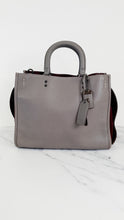 Load image into Gallery viewer, Coach 1941 Rogue 31 in Heather Grey Pebbled Leather with Oxblood Suede Sides Colorblock - Satchel Handbag - Coach 23755