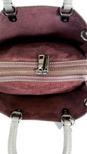 Load image into Gallery viewer, Coach 1941 Rogue 31 in Heather Grey Pebbled Leather with Oxblood Suede Sides Colorblock - Satchel Handbag - Coach 23755