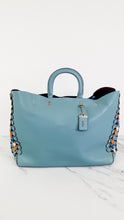 Load image into Gallery viewer, Coach 1941 Rogue Tote Bag With Links in Steel Blue Smooth Leather Handbag Shoulder Bag - Coach 86809
