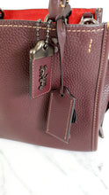 Load image into Gallery viewer, Coach Rogue 25 Bag in Oxblood Pebble Leather with Red Suede Lining - Handbag Shoulder Bag - Coach 54536