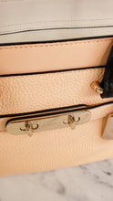 Load image into Gallery viewer, Coach Swagger 27 in Peach Salmon Pink with Colorblock Black Handles - Pebble Leather HandbagCrossbody Bag - Coach 34417