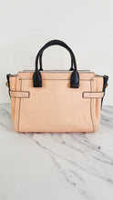 Load image into Gallery viewer, Coach Swagger 27 in Peach Salmon Pink with Colorblock Black Handles - Pebble Leather HandbagCrossbody Bag - Coach 34417