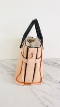 Load image into Gallery viewer, Coach Swagger 27 in Peach Salmon Pink with Colorblock Black Handles - Pebble Leather HandbagCrossbody Bag - Coach 34417
