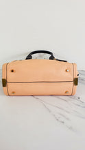 Load image into Gallery viewer, Coach Swagger 27 in Peach Salmon Pink with Colorblock Black Handles - Pebble Leather HandbagCrossbody Bag - Coach 34417