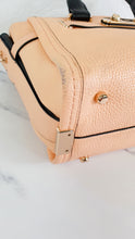 Load image into Gallery viewer, Coach Swagger 27 in Peach Salmon Pink with Colorblock Black Handles - Pebble Leather HandbagCrossbody Bag - Coach 34417
