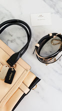 Load image into Gallery viewer, Coach Swagger 27 in Peach Salmon Pink with Colorblock Black Handles - Pebble Leather HandbagCrossbody Bag - Coach 34417