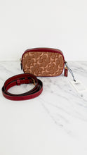 Load image into Gallery viewer, Coach 1941 Belt Bag Camera Bag in Signature & Burgundy Smooth Leather - Coach 50728