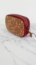 Load image into Gallery viewer, Coach 1941 Belt Bag Camera Bag in Signature & Burgundy Smooth Leather - Coach 50728