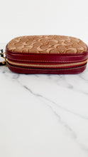 Load image into Gallery viewer, Coach 1941 Belt Bag Camera Bag in Signature & Burgundy Smooth Leather - Coach 50728