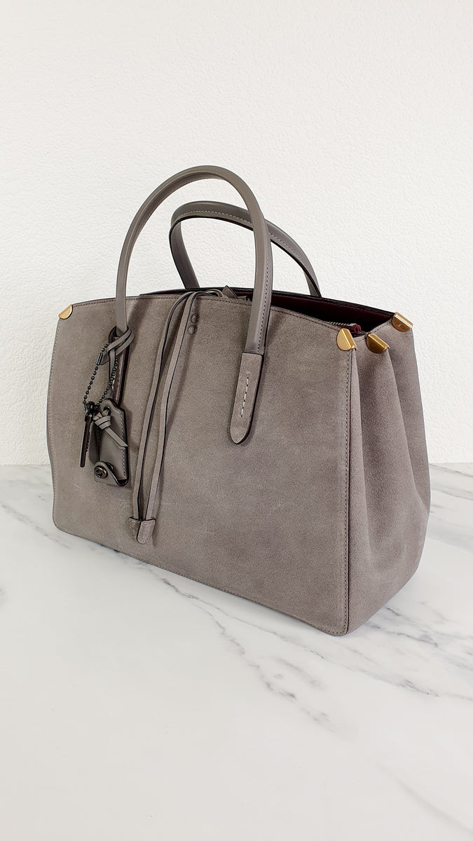 Coach 1941 Cooper Carryall Bag in Heather Grey Suede Leather Lining Essex Fashion House