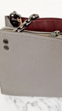 Load image into Gallery viewer, Coach Rogue Shoulder Bag in Grey Grain Leather with Oxblood Lining & C Chain Detail - Coach 26829