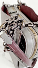 Load image into Gallery viewer, Coach Rogue Shoulder Bag in Grey Grain Leather with Oxblood Lining & C Chain Detail - Coach 26829
