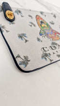 Load image into Gallery viewer, Coach Sharky Turnlock Pouch in Rainbow Signature on Palm Tree canvas Grey Clutch - 1367