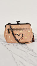 Load image into Gallery viewer, 1941 Coach x Keith Haring Kisslock Crossbody Bag With Vintage Prairie Print, Sequin Heart & C-chain Strap in Nude Pink - Coach 29113