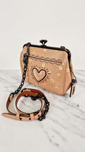 Load image into Gallery viewer, 1941 Coach x Keith Haring Kisslock Crossbody Bag With Vintage Prairie Print, Sequin Heart & C-chain Strap in Nude Pink - Coach 29113