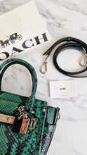 Load image into Gallery viewer, Coach Swagger 21 in Green & Black Snake Print - Handbag Crossbody Bag - Coach 38360