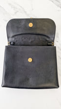 Load image into Gallery viewer, Versace Virtus Western Stud Flap Bag Clutch With Gold Chain in Black Smooth Leather - Crossbody Shoulder Bag