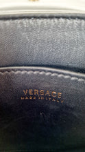 Load image into Gallery viewer, Versace Virtus Western Stud Flap Bag Clutch With Gold Chain in Black Smooth Leather - Crossbody Shoulder Bag