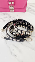 Load image into Gallery viewer, Prada Elektra Crossbody Shoulder Bag in Pink Saffiano Leather & Smooth Leather With Studs - Clutch Rivets Flap Bag - Prada 1BD121