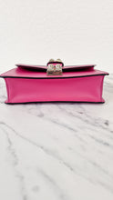 Load image into Gallery viewer, Prada Elektra Crossbody Shoulder Bag in Pink Saffiano Leather & Smooth Leather With Studs - Clutch Rivets Flap Bag - Prada 1BD121