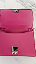 Load image into Gallery viewer, Prada Elektra Crossbody Shoulder Bag in Pink Saffiano Leather & Smooth Leather With Studs - Clutch Rivets Flap Bag - Prada 1BD121