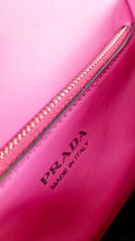 Load image into Gallery viewer, Prada Elektra Crossbody Shoulder Bag in Pink Saffiano Leather & Smooth Leather With Studs - Clutch Rivets Flap Bag - Prada 1BD121