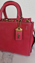 Load image into Gallery viewer, Coach 1941 Rogue 17 in Bright Carmine Red Pink Original Natural Leather - Handbag Mini Bag Crossbody Bag - Coach C3870