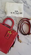 Load image into Gallery viewer, Coach 1941 Rogue 17 in Bright Carmine Red Pink Original Natural Leather - Handbag Mini Bag Crossbody Bag - Coach C3870