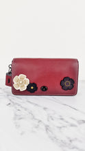 Load image into Gallery viewer, Coach 1941 Dinky Crossbody Bag in Burgundy Smooth Leather With Coach Create Customized Tea Roses - Coach 38185