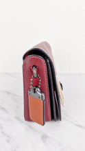Load image into Gallery viewer, Coach 1941 Dinky Crossbody Bag in Burgundy Smooth Leather With Coach Create Customized Tea Roses - Coach 38185
